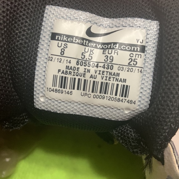 Nike Cross Country XC Distance Running Spikes. Woman’s 8.Purple green black pink - Picture 6 of 10